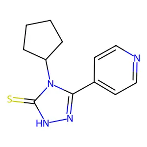 4-cyclopentyl-5-(pyridin-4-yl)-4H-1,2,4-triazole-3-thiol structure