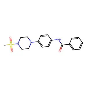 N-[4-(4-methylsulfonylpiperazin-1-yl)phenyl]benzamide structure