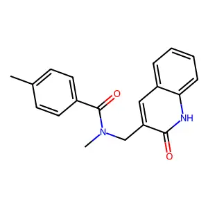 N,4-dimethyl-N-[(2-oxo-1H-quinolin-3-yl)methyl]benzamide structure