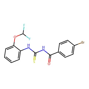 4-bromo-N-[[2-(difluoromethoxy)phenyl]carbamothioyl]benzamide structure