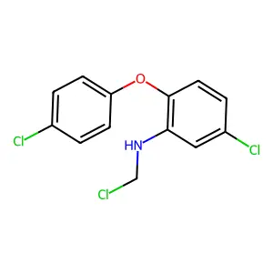 Ether, 4-chlorophenyl (4'-chloro-2'-chloromethylaminophenyl) structure