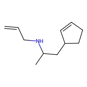 N-烯丙基-2-(2-环戊烯基)-1-甲基乙胺 structure