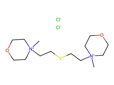Morpholinium, 4,4'-thiodiethylenebis(4-methyl-, dichloride structure