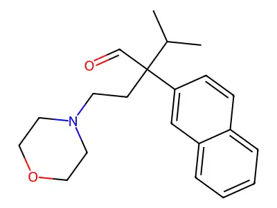 2-Naphthaleneacetaldehyde, alpha-isopropyl-alpha-(2-morpholinoethyl)- structure