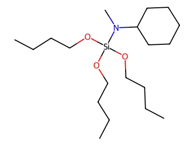 Cyclohexylamine, N-methyl-N-tributoxysilyl- structure