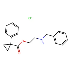 2-(Benzylamino)ethyl 1-phenylcyclopropane-1-carboxylate--hydrogen chloride (1/1) structure