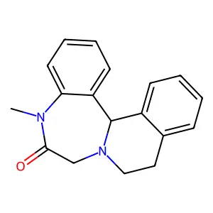Isoquino(2,1-d)(1,4)benzodiazepin-6(7H)-one, 5,9,10,14b-tetrahydro-5-methyl- structure