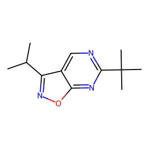 Isoxazolo(5,4-d)pyrimidine, 6-tert-butyl-3-isopropyl- structure