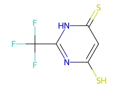 4-sulfanyl-2-(trifluoromethyl)-1H-pyrimidine-6-thione structure