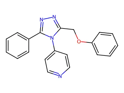 4-[3-(Phenoxymethyl)-5-phenyl-1,2,4-triazol-4-yl]pyridine structure