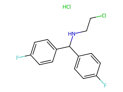 N-(2-Chloroethyl)-4-fluoro-alpha-(4-fluorophenyl)benzylamine hydrochloride structure
