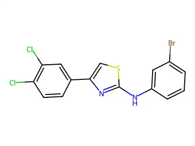 2-Thiazolamine, N-(3-bromophenyl)-4-(3,4-dichlorophenyl)- structure