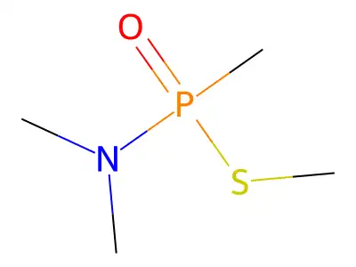 Phosphonamidothioic acid, trimethyl-, S-methyl ester structure