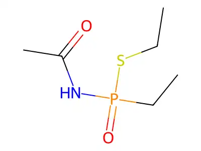 Phosphonamidothioic acid, N-acetyl-P-ethyl-, S-ethyl ester structure