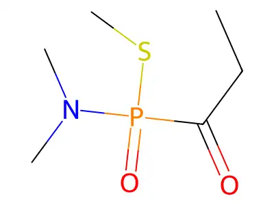 S-Methyl N,N-dimethyl-P-propanoylphosphonamidothioate structure
