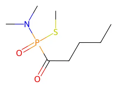 S-Methyl N,N-dimethyl-P-pentanoylphosphonamidothioate structure