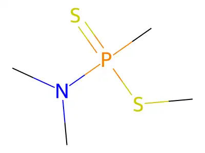 Methyl N,N,P-trimethylphosphonamidodithioate structure