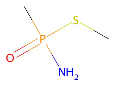 Phosphonamidothioic acid, p-methyl-, S-methyl ester structure