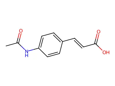 4-Acetylaminocinnamic acid structure