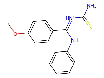 [Anilino-(4-methoxyphenyl)methylidene]-carbamothioylazanium structure