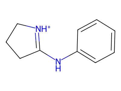 N-phenyl-3,4-dihydro-2H-pyrrol-1-ium-5-amine structure