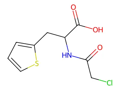 N-(Chloroacetyl)-3-thiophen-2-ylalanine structure