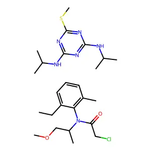 Metolachlor-prometryn mixt. structure