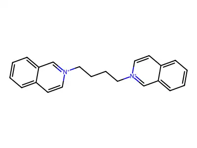 1,4-Bis(isoquinolinium)-but-1,4-diyl dibromide structure