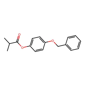2-Methylpropionic acid, 4-benzyloxyphenyl ester structure