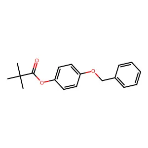 2,2-Dimethylpropanoic acid, 4-benzyloxyphenyl ester structure