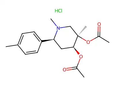 3,4-Piperidinediol, 1,3-dimethyl-6-(4-methoxyphenyl)-, diacetate (ester), hydrochloride, (3-alpha,4-beta,6-beta)- structure