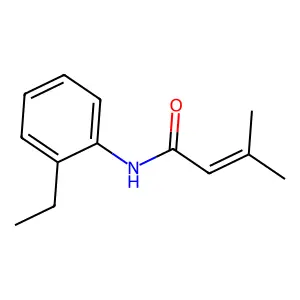 N-(2-ethylphenyl)-3-methylbut-2-enamide structure