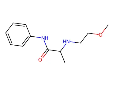 Propionanilide, 2-(2-methoxyethylamino)- structure