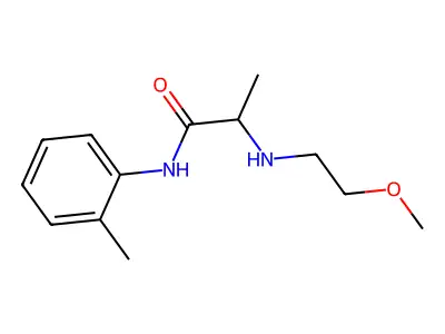 o-Propionotoluidide, 2-(2-methoxyethylamino)- structure