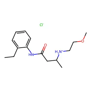 Butyranilide, 2'-ethyl-3-(2-methoxyethyl)amino-, hydrochloride structure