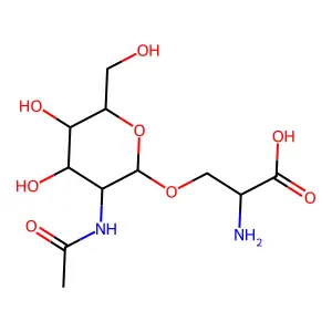 O-(N-acetyl-alpha-D-galactosaminyl)-L-serine structure