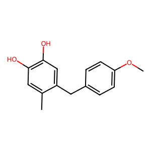 4-[(4-Methoxyphenyl)methyl]-5-methylbenzene-1,2-diol structure