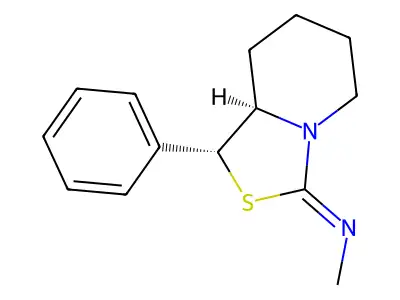 3H-Thiazolo(3,4-a)pyridine, octahydro-3-methylimino-1-phenyl-, (E)- structure