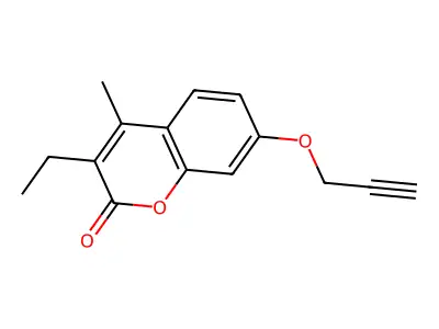 2H-1-Benzopyran-2-one, 3-ethyl-4-methyl-7-(2-propynyloxy)- structure