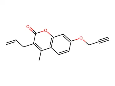 2H-1-Benzopyran-2-one, 4-methyl-3-(2-propenyl)-7-(2-propynyloxy)- structure