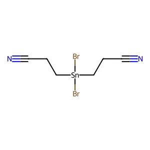 3,3'-(Dibromostannanediyl)dipropanenitrile structure