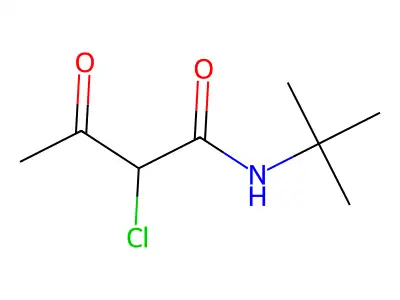N-(tert-butyl)-2-chloro-3-oxobutanamide structure