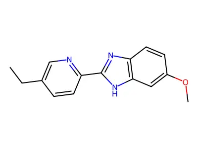 1H-Benzimidazole, 2-(5-ethyl-2-pyridinyl)-5-methoxy- structure