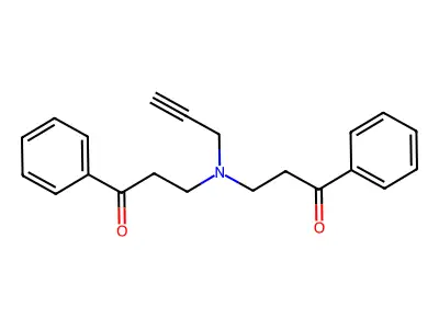 1-Propanone, 3,3'-(2-propynylimino)bis[1-phenyl- structure