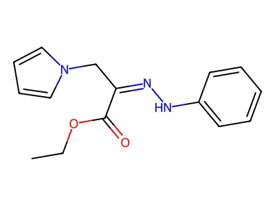 Ethyl 2-(phenylhydrazinylidene)-3-pyrrol-1-ylpropanoate structure