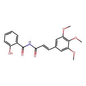 2-hydroxy-N-[(E)-3-(3,4,5-trimethoxyphenyl)prop-2-enoyl]benzamide structure