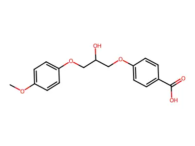 4-[2-Hydroxy-3-(4-methoxyphenoxy)propoxy]benzoic acid structure