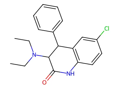 6-chloro-3-(diethylamino)-4-phenyl-3,4-dihydro-1H-quinolin-2-one structure