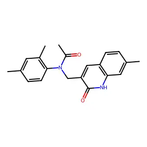 N-(2,4-dimethylphenyl)-N-[(7-methyl-2-oxo-1H-quinolin-3-yl)methyl]acetamide structure