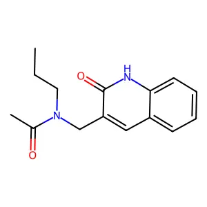 N-[(2-oxo-1H-quinolin-3-yl)methyl]-N-propylacetamide structure